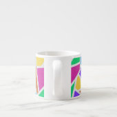 Heldere regenboogkleuren mozaïek espresso kop (Achterkant)