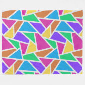 Heldere regenboogkleuren mozaïek fleece deken (Voorkant (Horizontaal))