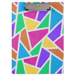 Heldere regenboogkleuren mozaïek klembord