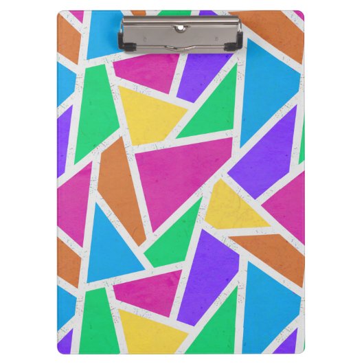 Heldere regenboogkleuren mozaïek klembord (Voorkant)