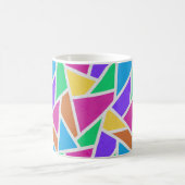 Heldere regenboogkleuren mozaïek koffiemok (Center)