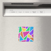 Heldere regenboogkleuren mozaïek magneet (Insitu (Vaatwasser))