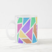 Heldere regenboogkleuren mozaïek matglas koffiemok (Links)