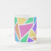 Heldere regenboogkleuren mozaïek matglas koffiemok (Center)