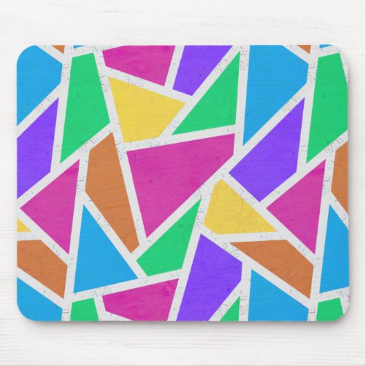 Heldere regenboogkleuren mozaïek muismat (Voorkant)