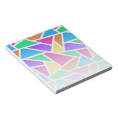 Heldere regenboogkleuren mozaïek notitieblok (Schuin)