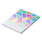 Heldere regenboogkleuren mozaïek notitieblok (Linkerzijde)