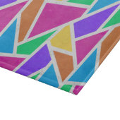 Heldere regenboogkleuren mozaïek snijplank (Hoek)
