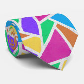 Heldere regenboogkleuren mozaïek stropdas (Opgerold)
