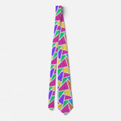 Heldere regenboogkleuren mozaïek stropdas (Achterkant)