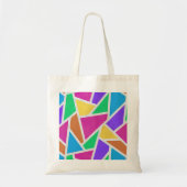 Heldere regenboogkleuren mozaïek tote bag (Voorkant)