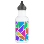 Heldere regenboogkleuren mozaïek waterfles  (Links)