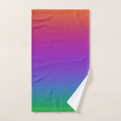 Heldere regenboogkleurenset bad handdoek (Handdoek)