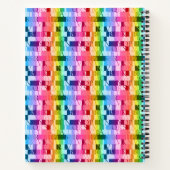 Heldere regenboogletterdozen notitieboek (Achterkant)