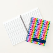 Heldere regenboogletterdozen notitieboek (Binnen)