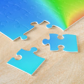 Heldere regenbooglobs Jigzaag Puzzle Legpuzzel (Zijkant)