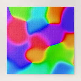 Heldere regenbooglobs Jigzaag Puzzle Legpuzzel