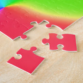 Heldere regenbooglobs Jigzaag Puzzle Legpuzzel (Zijkant)