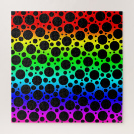 Heldere regenboogpoka Dot Jigzaag Puzzle Legpuzzel