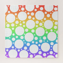 Heldere regenboogPolka geotteerd Jigzaag Puzzle Legpuzzel