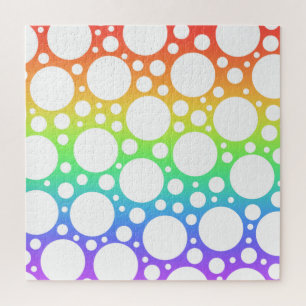 Heldere regenboogPolka geotteerd Jigzaag Puzzle Legpuzzel