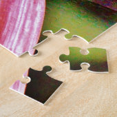 Heldere regenboogroze dragonvlieg legpuzzel (Zijkant)