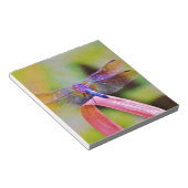 Heldere regenboogroze dragonvlieg notitieblok (Schuin)