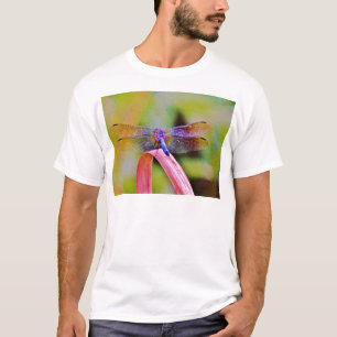 Heldere regenboogroze dragonvlieg t-shirt