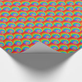 Heldere regenboogspiraal cadeaupapier (Hoek)