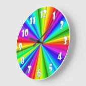 Heldere regenboogstraal kleurig, wandklok regenboo (Hoek)