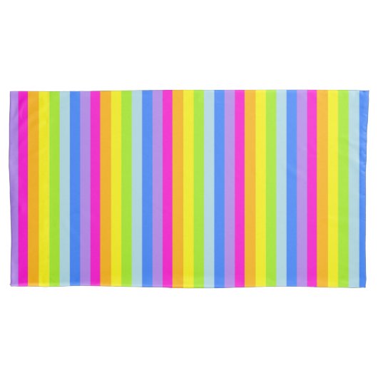 Heldere regenboogstrepen kleurrijke kussens kussensloop (Voorkant-Links)