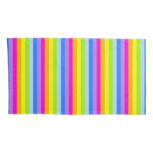 Heldere regenboogstrepen kleurrijke kussens kussensloop (Achterkant-Rechts)