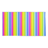 Heldere regenboogstrepen kleurrijke kussens kussensloop (Achterkant-Links)