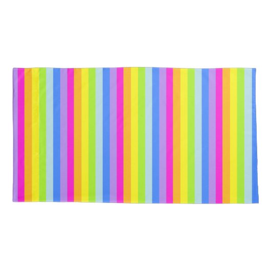 Heldere regenboogstrepen kleurrijke kussens kussensloop (Achterkant-Links)