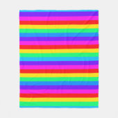 Heldere regenboogstripe fleece deken (Voorkant)