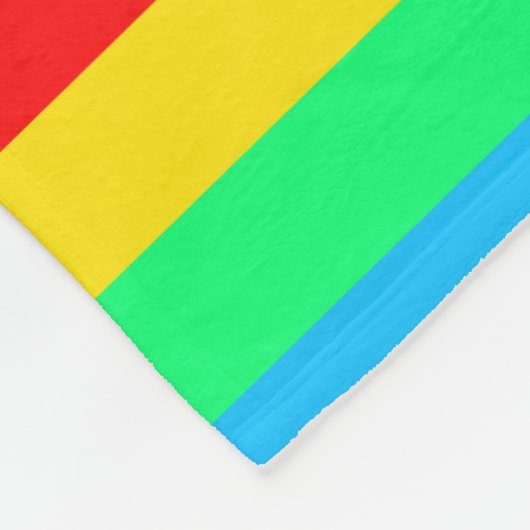 Heldere regenboogstripe fleece deken (Hoek)