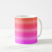 Heldere regenboogstrips koffiemok (Voorkant rechts)