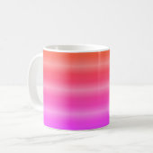 Heldere regenboogstrips koffiemok (Voorkant links)