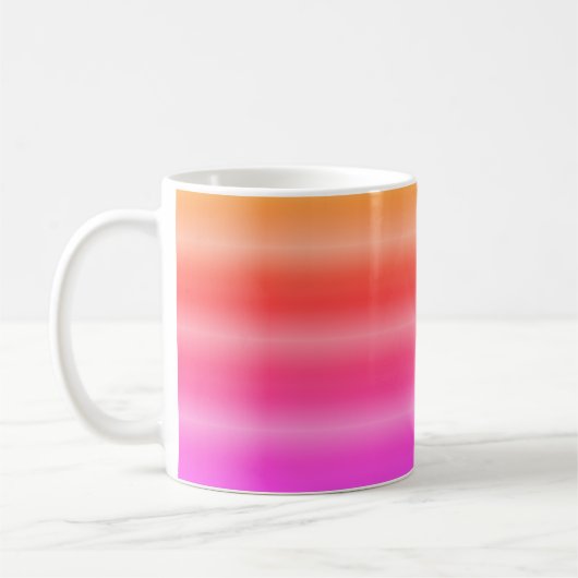 Heldere regenboogstrips koffiemok (Links)