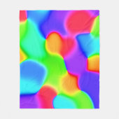 Heldere regenboogvlekken fleece deken (Voorkant)