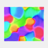 Heldere regenboogvlekken fleece deken (Voorkant (Horizontaal))
