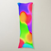 Heldere regenboogvlekken lichaamskussen (Voorkant Verticaal)