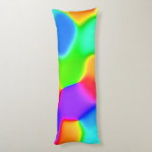 Heldere regenboogvlekken lichaamskussen (Achterkant (Verticaal))