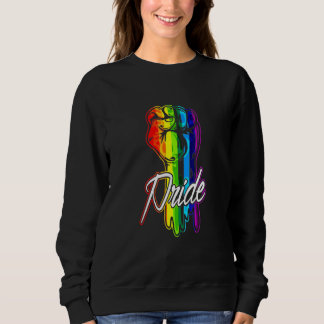 heldere regenboogvuist trui