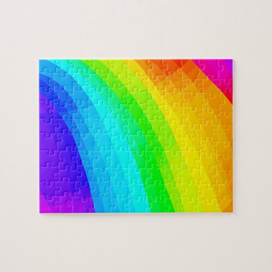 Heldere regenboogvun en uitdagende puzzle legpuzzel (Horizontaal)