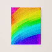 Heldere regenboogvun en uitdagende puzzle legpuzzel (Verticaal)