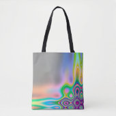 Heldere regenboogwervelingen tote bag (Voorkant)