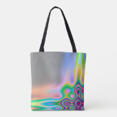 Heldere regenboogwervelingen tote bag (Achterkant)
