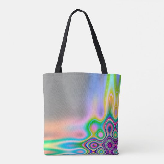 Heldere regenboogwervelingen tote bag (Achterkant)