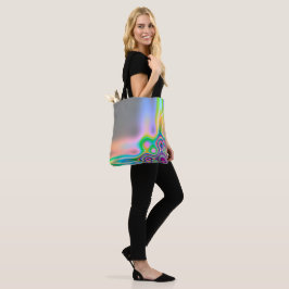 Heldere regenboogwervelingen tote bag